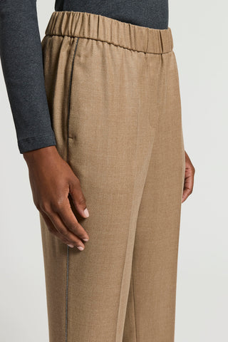 Lurex wool flannel trousers