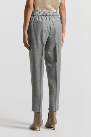 Lurex wool flannel trousers