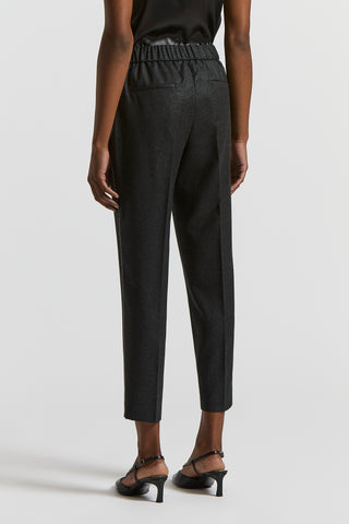 Lurex wool flannel trousers