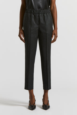 Lurex wool flannel trousers