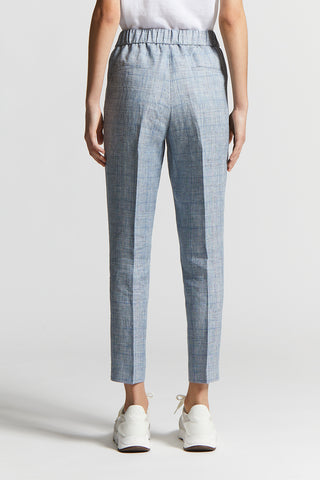 Loro Piana pure linen Prince of Wales trousers