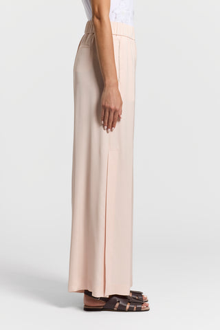 Fluid viscose satin trousers