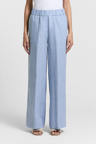 Lightweight pure linen canvas trousers