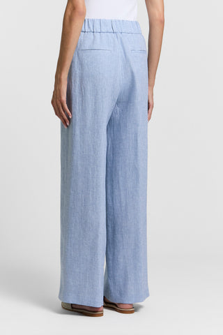 Lightweight pure linen canvas trousers