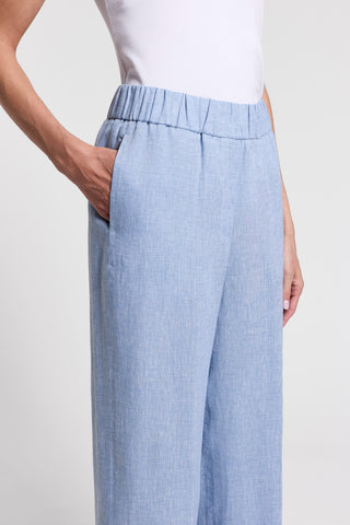 Lightweight pure linen canvas trousers