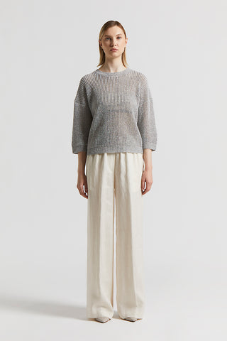 Trousers in light and cool pure linen fabric