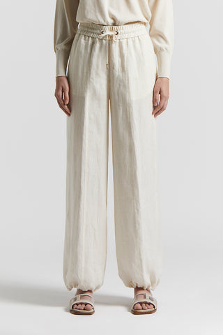 Light and fresh pure linen trousers