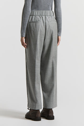 Lurex wool flannel trousers