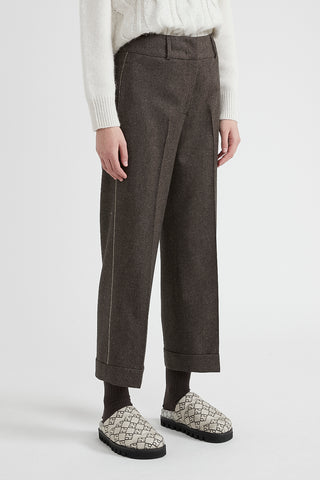 Wool, cashmere and silk trousers  