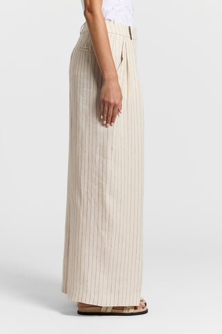 Two-tone pinstripe trousers