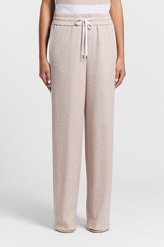 Technical cotton double fleece trousers