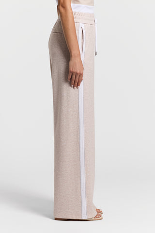 Technical cotton double fleece trousers