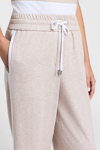 Technical cotton double fleece trousers