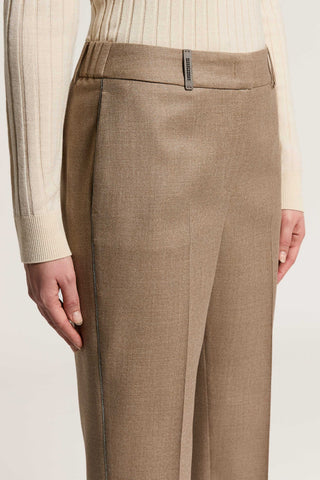 Hose aus Woll-Lurex-Flanell