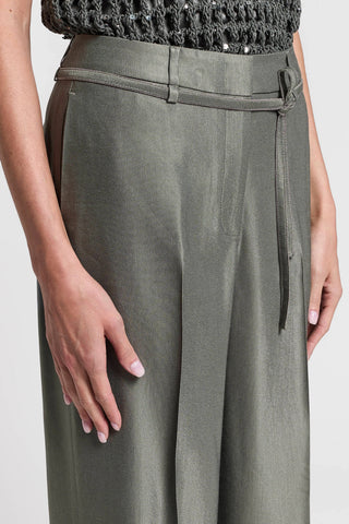 Pantalón palazzo de lino viscosa