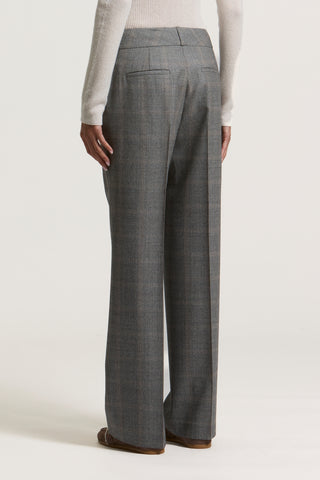 Pantalón palazzo de franela de pura lana 5 / 5