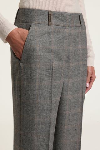 Pantalón palazzo de franela de pura lana 4 / 5
