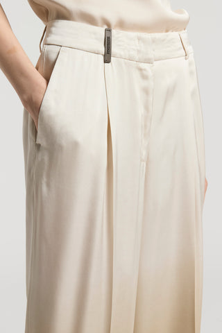 Viscose satin trousers