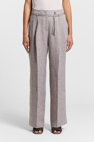 Lightweight pure linen canvas trousers