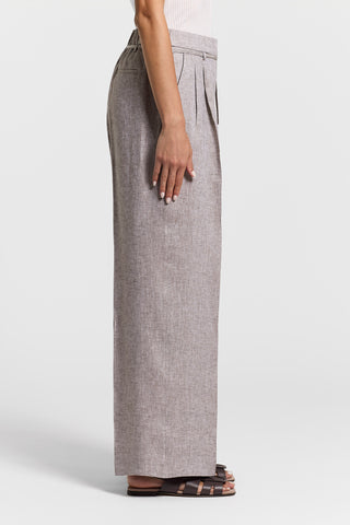 Lightweight pure linen canvas trousers