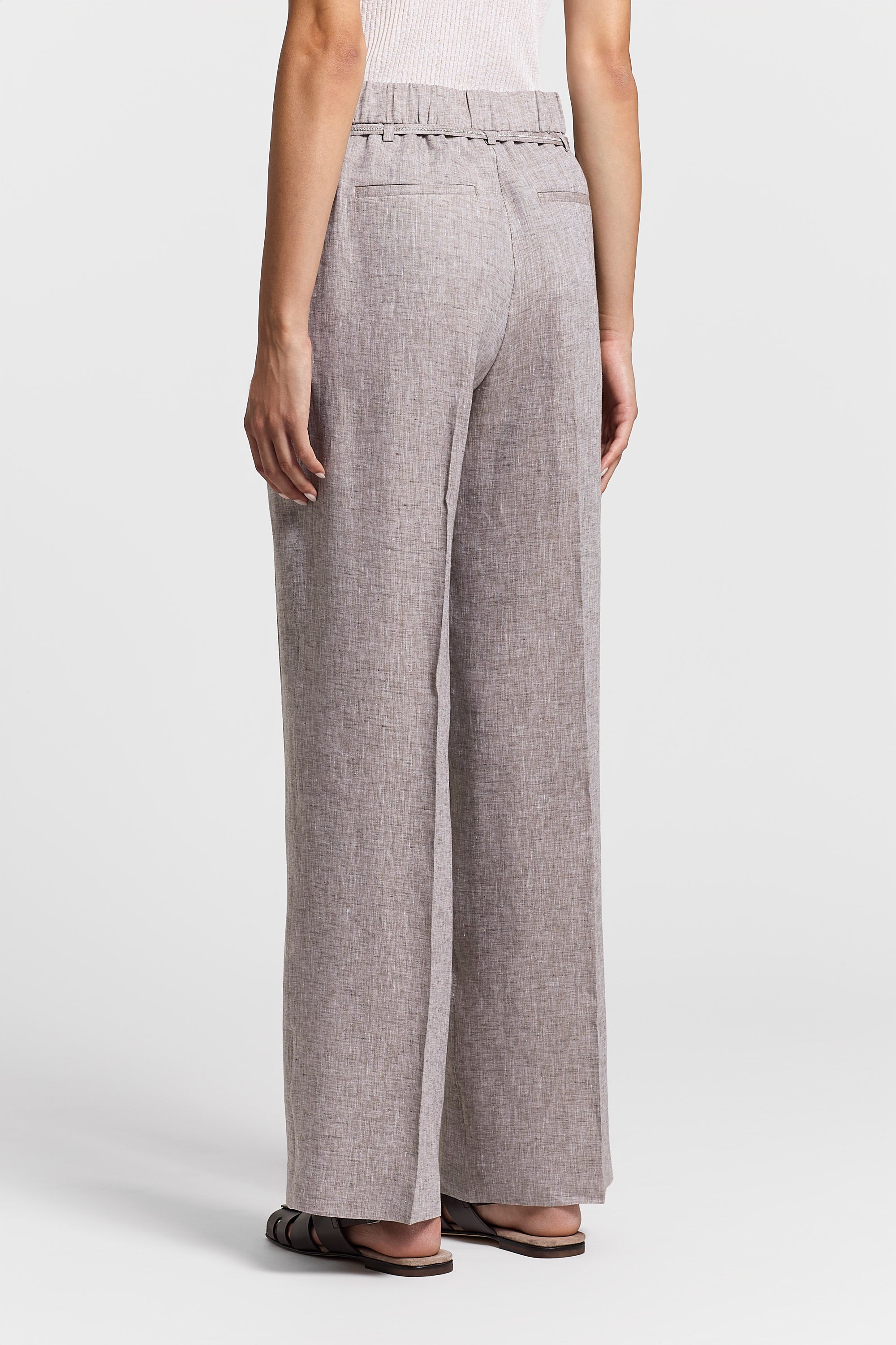 Lightweight pure linen canvas trousers | Peserico