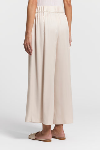 Viscose-cupro diagonal-weave trousers