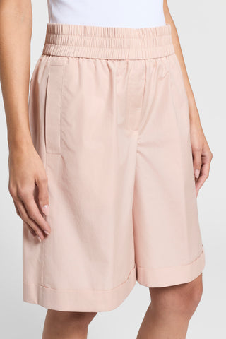 Lightweight technical cotton shorts