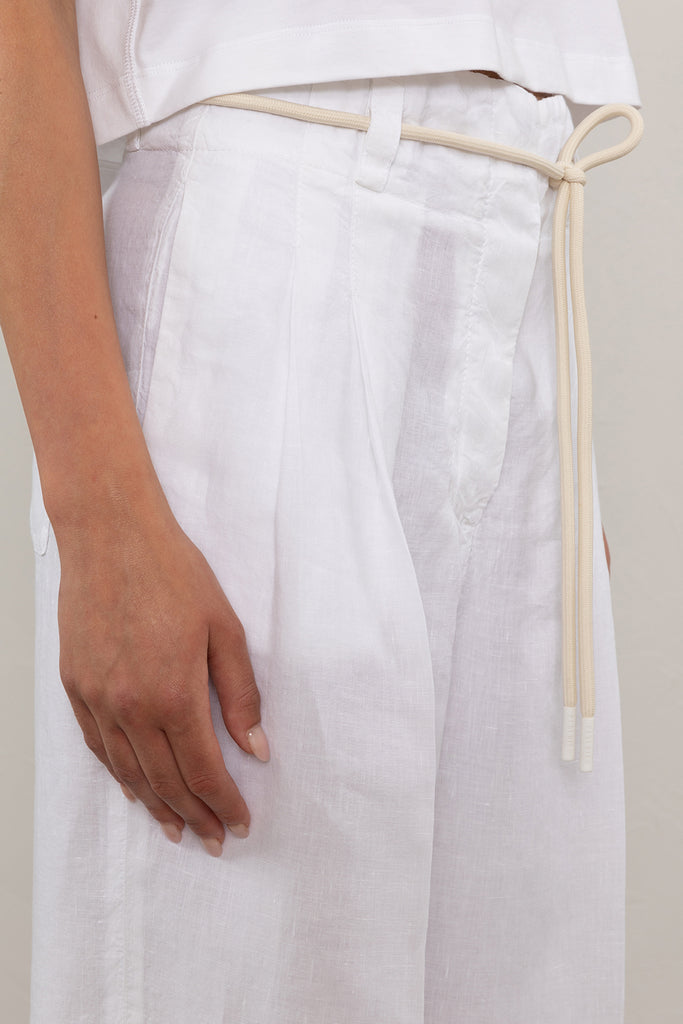 Garment-dyed linen trousers  