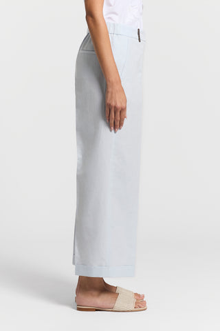 Hose aus Chambray aus Leinen und Baumwolle