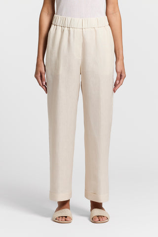 Lightweight pure linen canvas trousers
