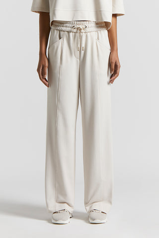 Technical cotton double jersey trousers