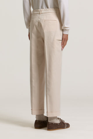 Pantalon en gabardine de coton et soie 4 / 4