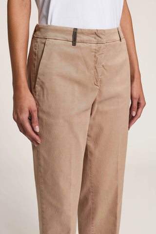 Hose aus Baumwoll-Seiden-Gabardine