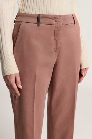 Hose aus Baumwoll-Seiden-Gabardine