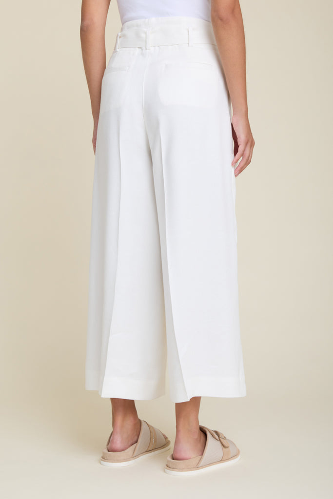 Stretch linen and viscose gabardine trousers  