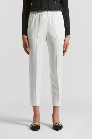 Stretch viscose cady trousers