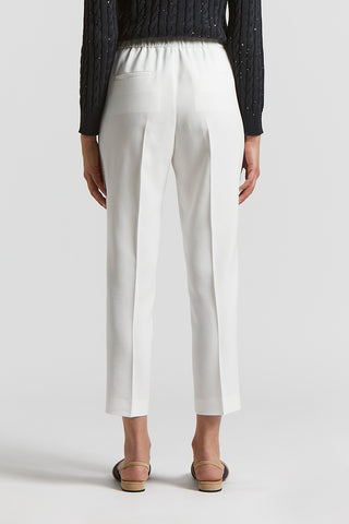 Stretch viscose cady trousers