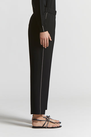 Stretch viscose cady trousers