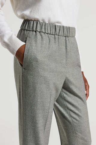 Loro Piana jaspé wool fabric trousers