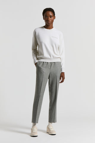 Loro Piana jaspé wool fabric trousers