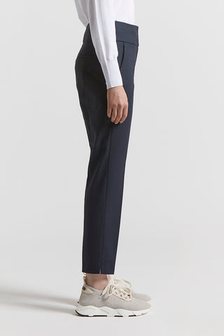 Compact cotton viscose trousers