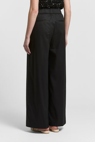 Sail-hand cotton palazzo trousers