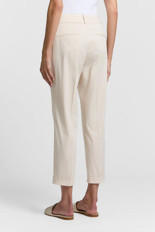 Cotton gabardine cigarette trousers
