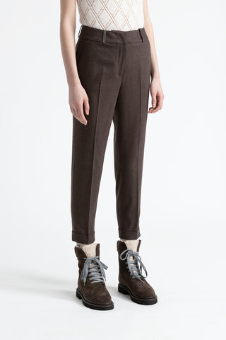 Wool and cashmere flannel trousers  