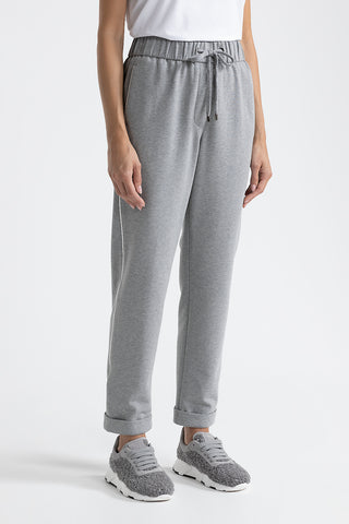 Stretch cotton fleece trousers  