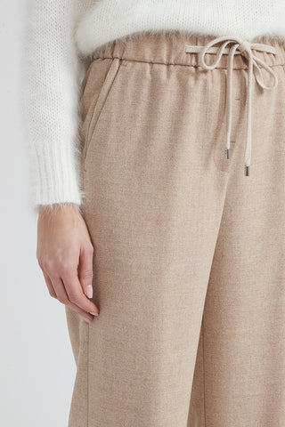 Wool and viscose blend joggers  