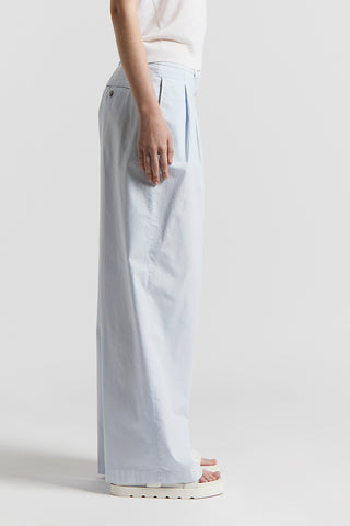 Stretch slub cotton trousers