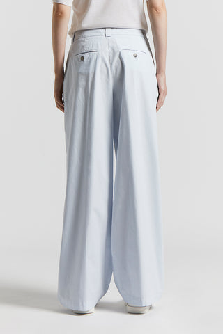 Stretch slub cotton trousers