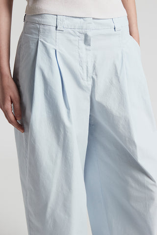 Stretch slub cotton trousers