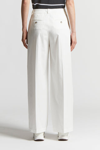 Trousers in lightweight stretch cotton gabardine